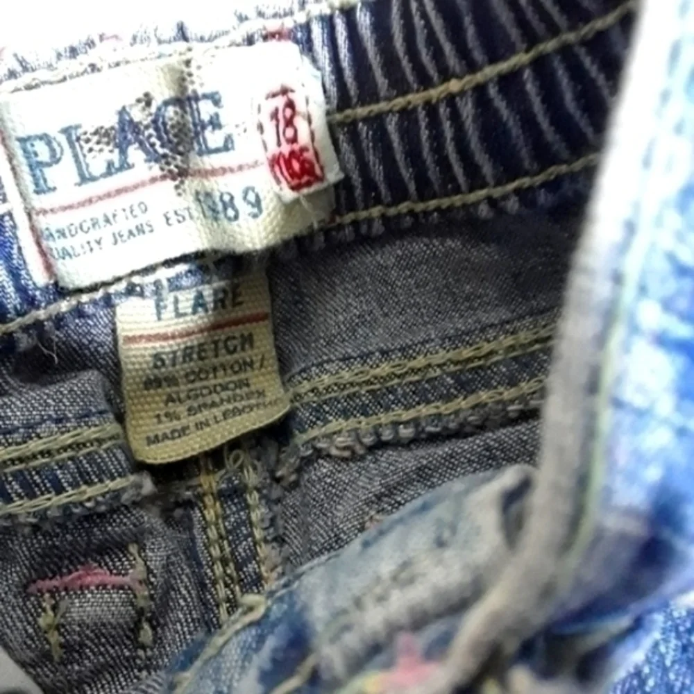 Children's Place Sparkly Denim Jeans- Size 18 Mos